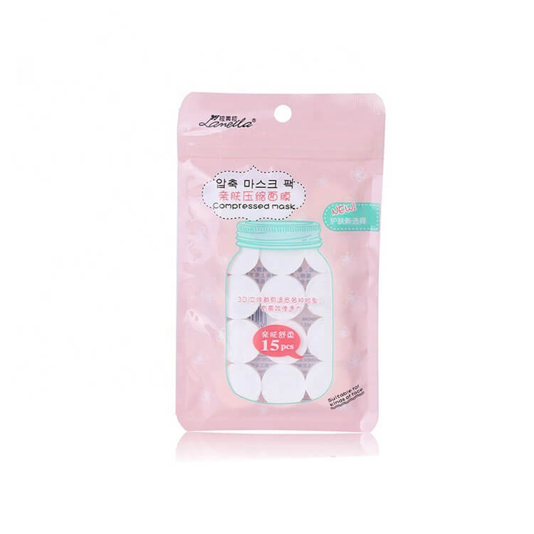 compressed mask three side ziplock bag