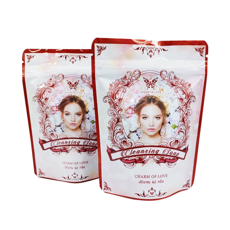 stand up cleasing soap ziplock pouch bag
